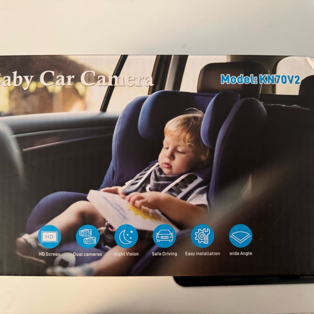 KN70V2 Baby Car Camera with Night Vision - Black